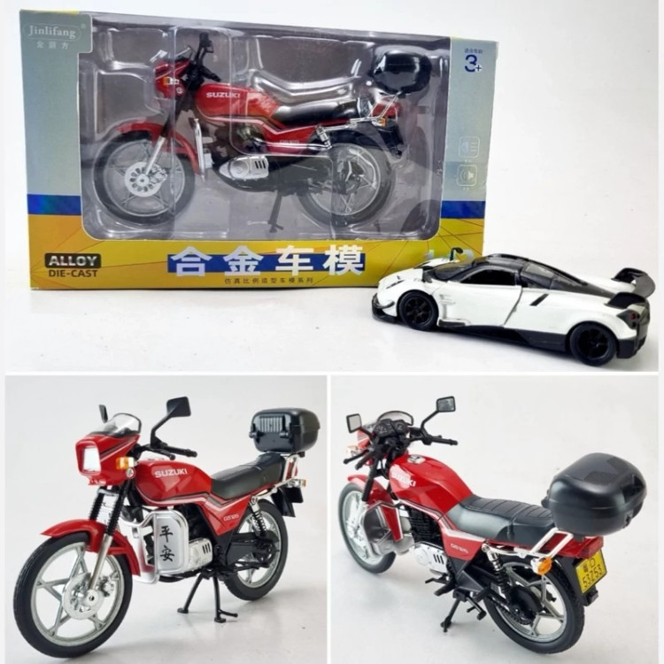اسباب بازی موتور فلزی سوزوکی جی اس 125 ماکت فلزی SUZUKI GS 124