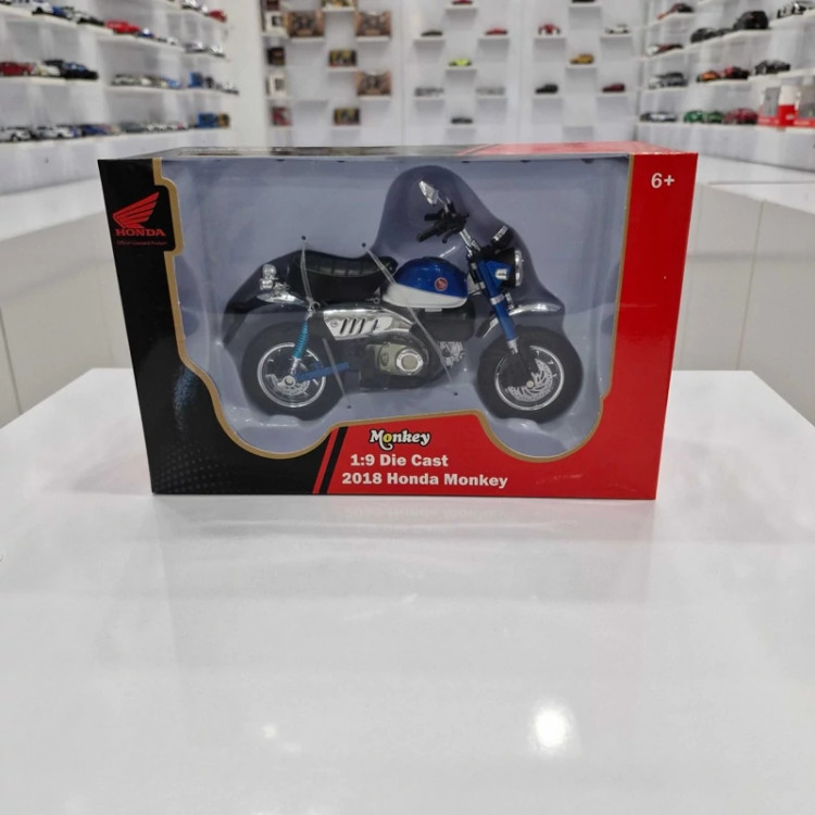 اسباب بازی موتور فلزی هوندا مانکی ماکت فلزی Honda monkey آبی