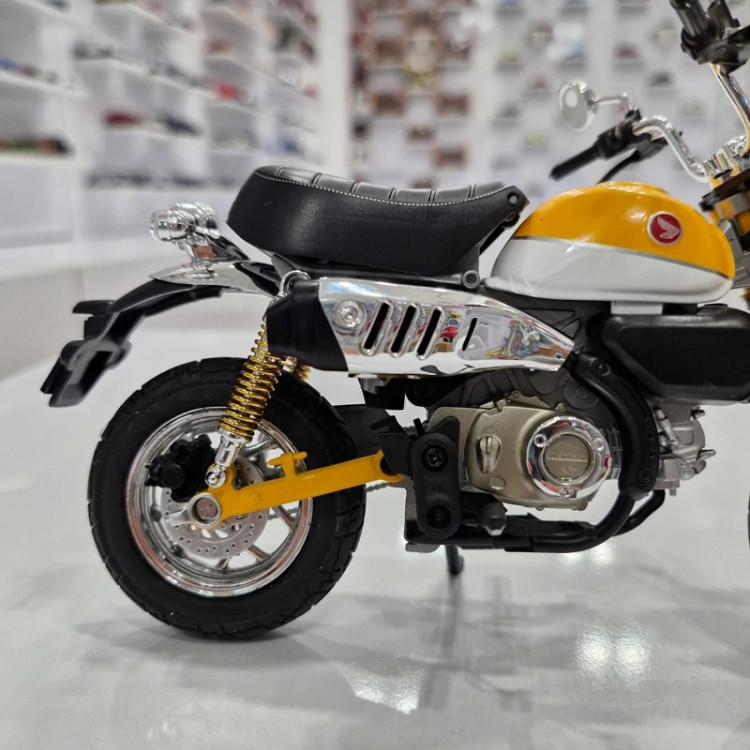 اسباب بازی موتور فلزی هوندا مانکی ماکت فلزی Honda monkey زرد