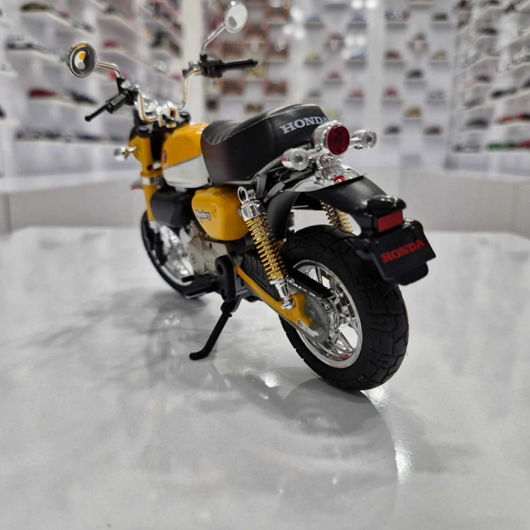 اسباب بازی موتور فلزی هوندا مانکی ماکت فلزی Honda monkey زرد