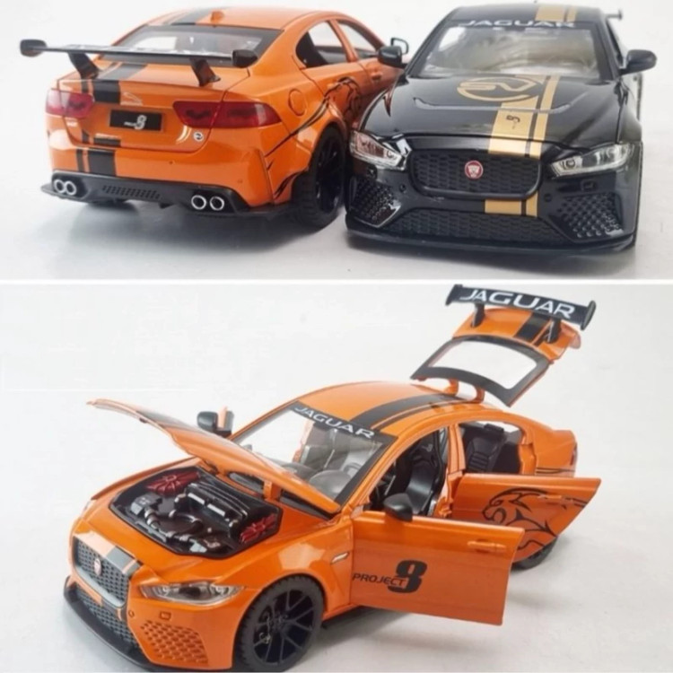 اسباب بازی ماشین فلزی جگوار ایکس ای ماکت فلزی jaguar xe sv project 8