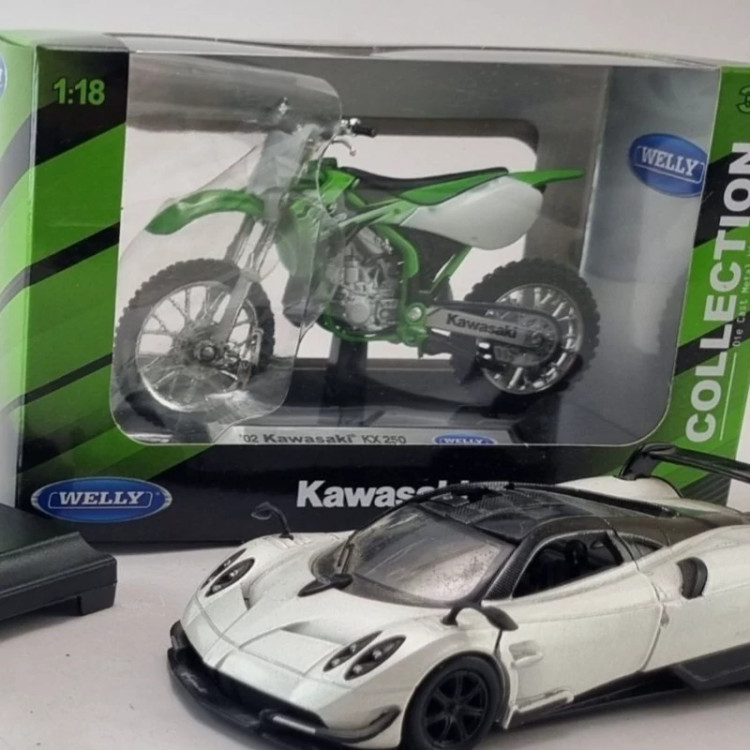 اسباب بازی موتور فلزی کاوازاکی پرشی ماکت فلزی موتور Kawasaki KX250