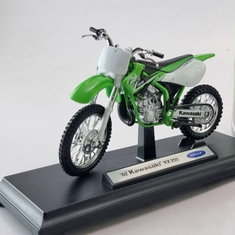 اسباب بازی موتور فلزی کاوازاکی پرشی ماکت فلزی موتور Kawasaki KX250