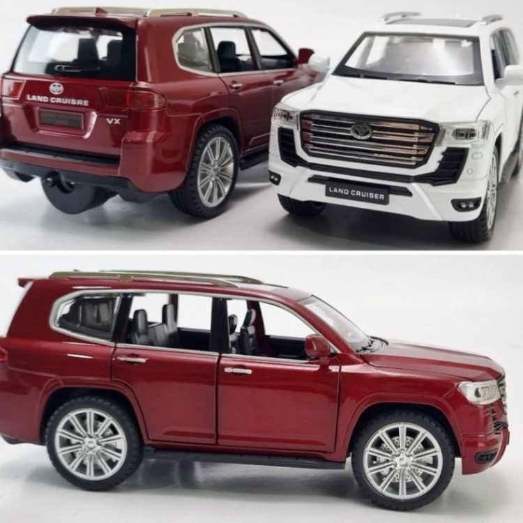 اسباب بازی ماشین فلزی تویوتا لندکروز وی ایکس دودزا ماکت فلزی Toyota Land Cruiser 300 VX