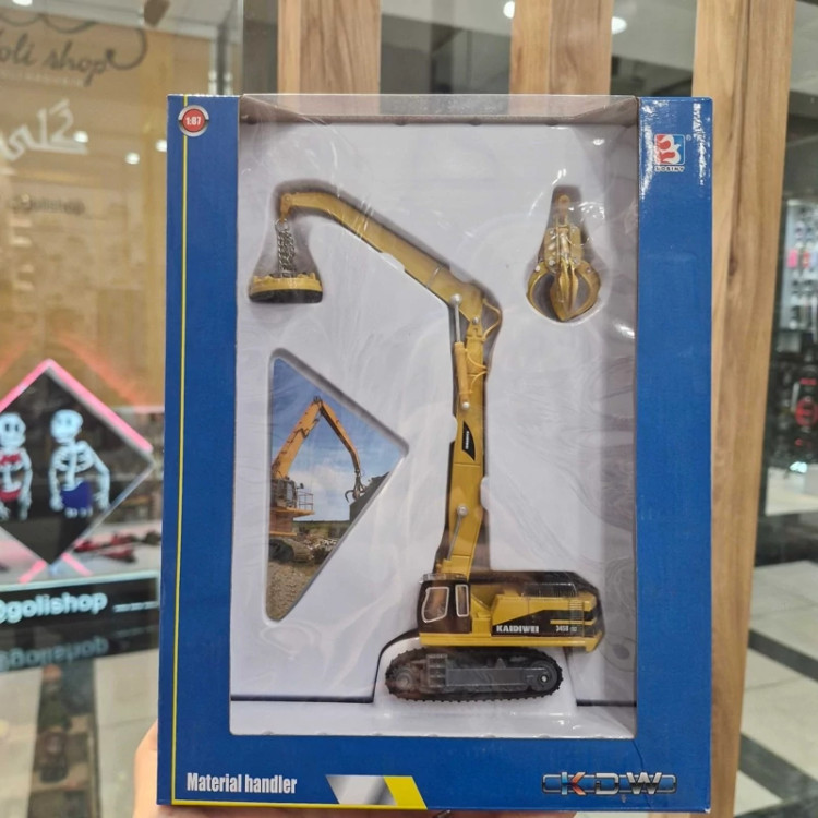 اسباب بازی ماشین فلزی جرثقیل آهنربایی و چنگکی