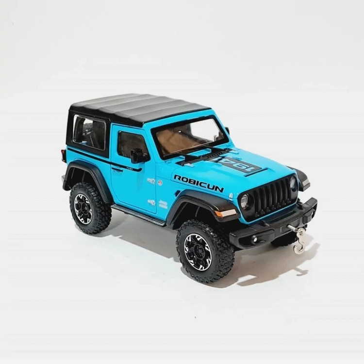 اسباب بازی ماشین فلزی جیپ روبیکان Jeep RUBICON رنگ آبی