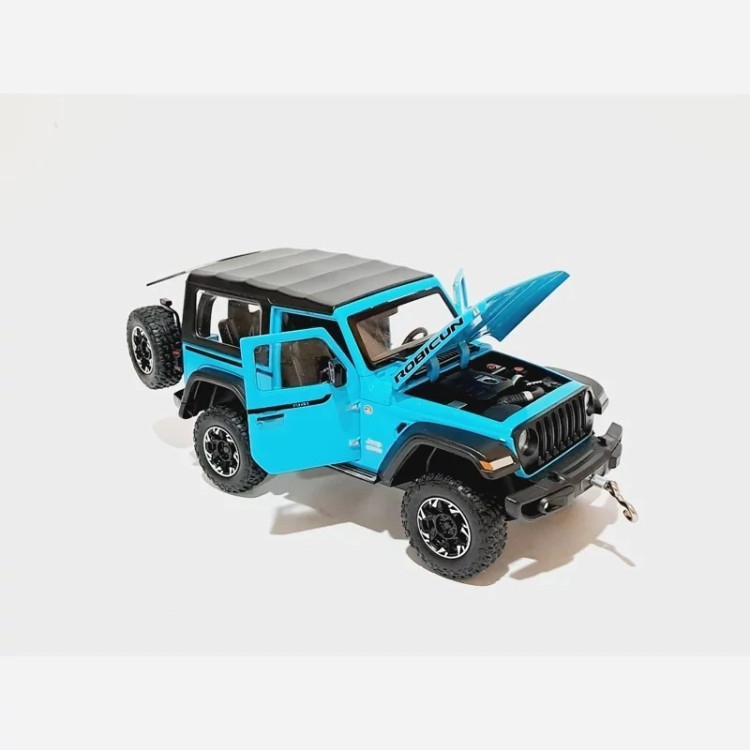 اسباب بازی ماشین فلزی جیپ روبیکان Jeep RUBICON رنگ آبی