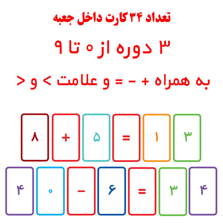 فلش کارت آموزش اعداد 0 تا 9 (به همراه علامت ها و آموزش ساخت اعداد چندرقمی) انتشارات اندیشه کهن