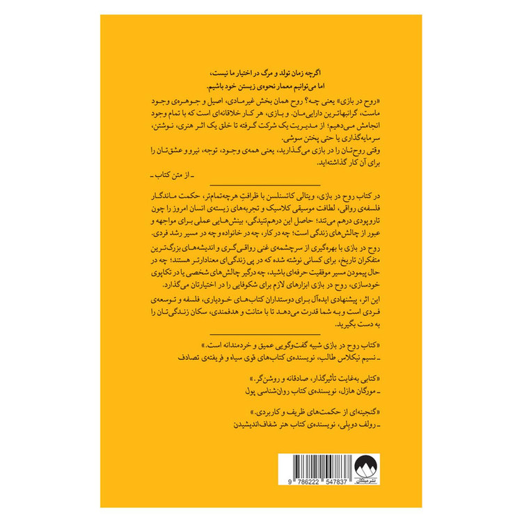 کتاب روح در بازی اثر ویتالی کاتسنلسن ترجمه الیاس تقوی و شبنم درویش نشر میلکان