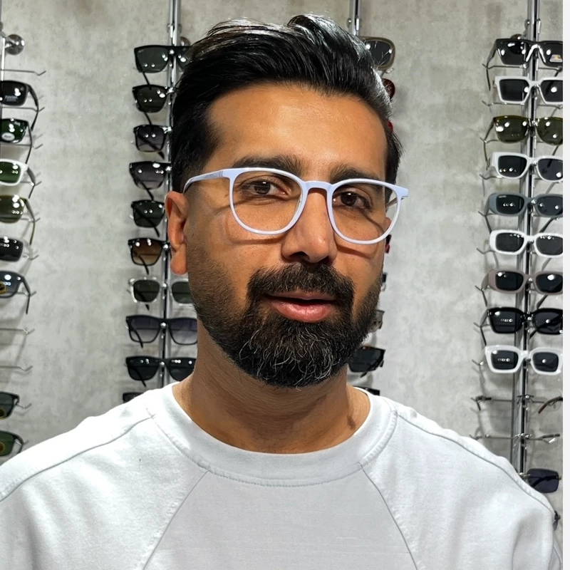 عینک بلوکات طوسی کریستالی