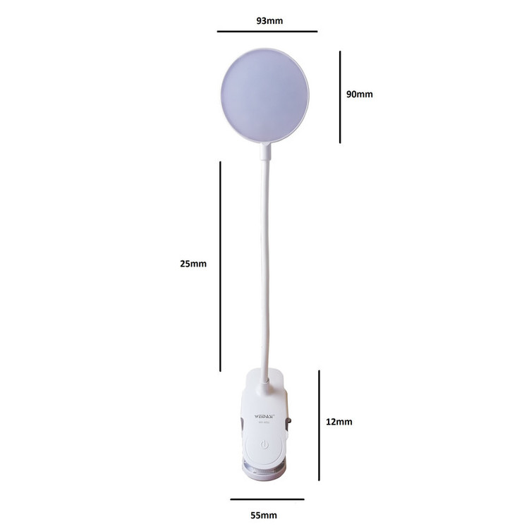چراغ مطالعه شارژی ویداسی مدل WD-6051