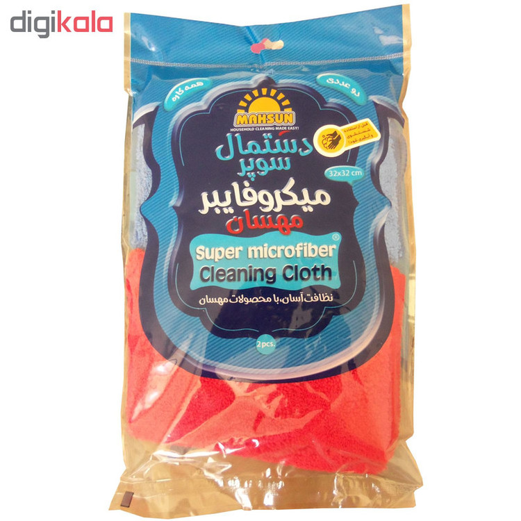 دستمال میکروفایبر مهسان مدل S01 بسته 2 عددی
