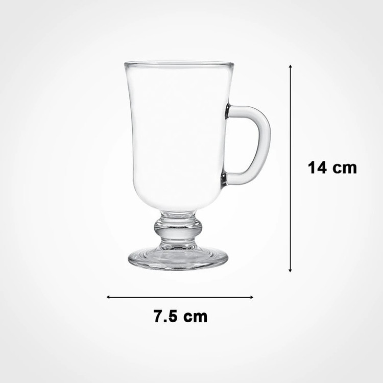 لیوان لیمون مدل پایه دار شیشه ای مجموعه 6 عددی کد RM146