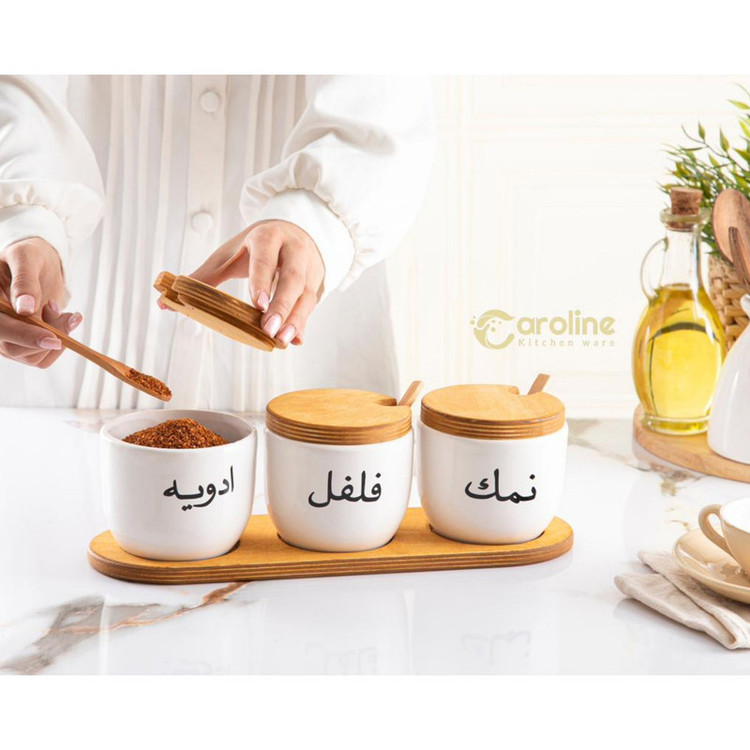 ست جا ادویه 7 پارچه کارولین کیچن ور مدل دلوین