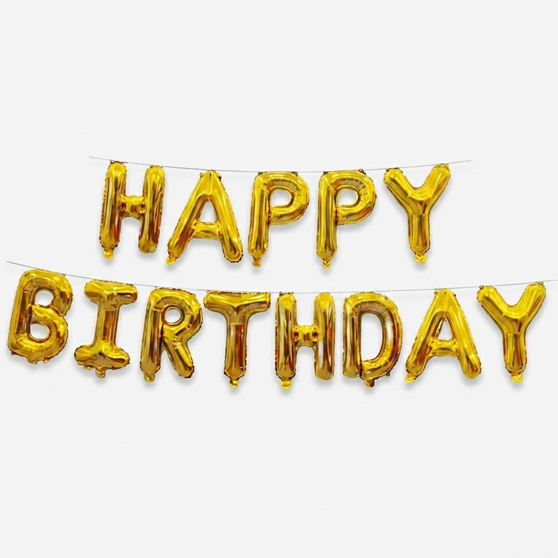 بادکنک فویلی طرح Happy Birthday مدل pe50 مجموعه 13 عددی