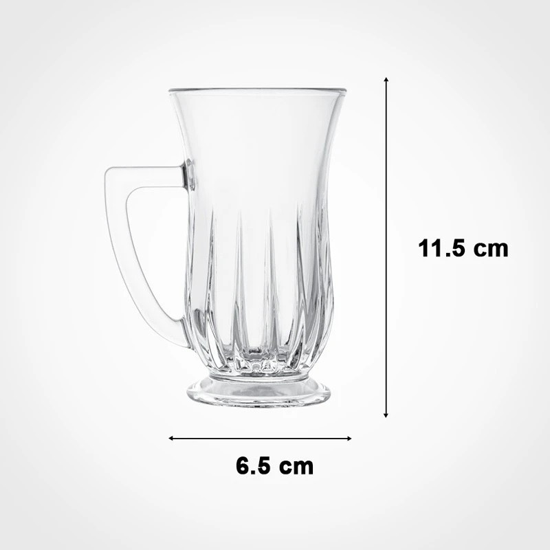 استکان لیمون مدل شیشه ای کد AT 2189 مجموعه 6 عددی