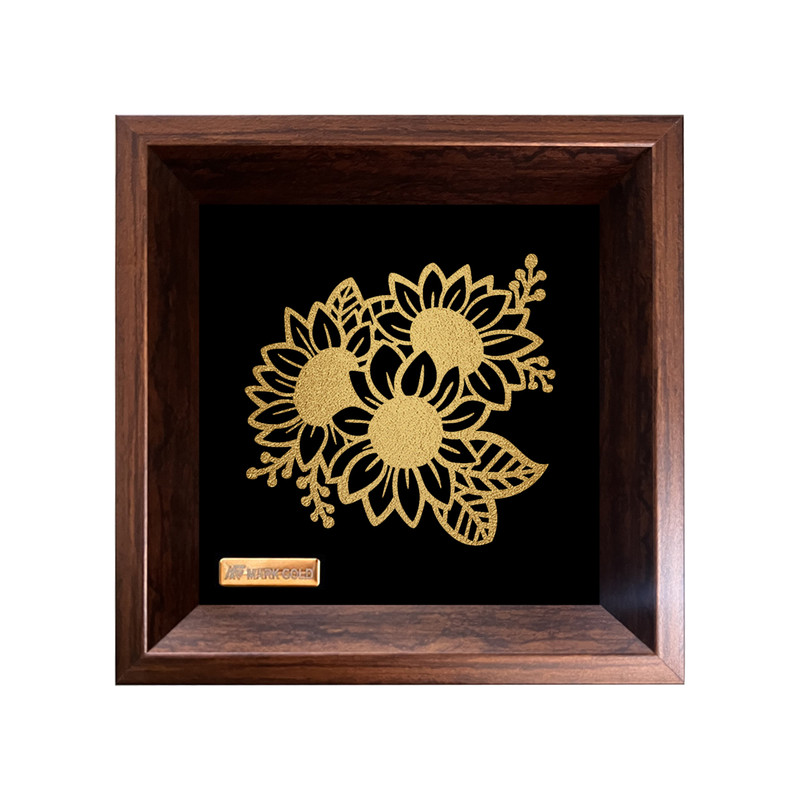 تابلو ورق طلا مارک گلد طرح آذین کد G1012