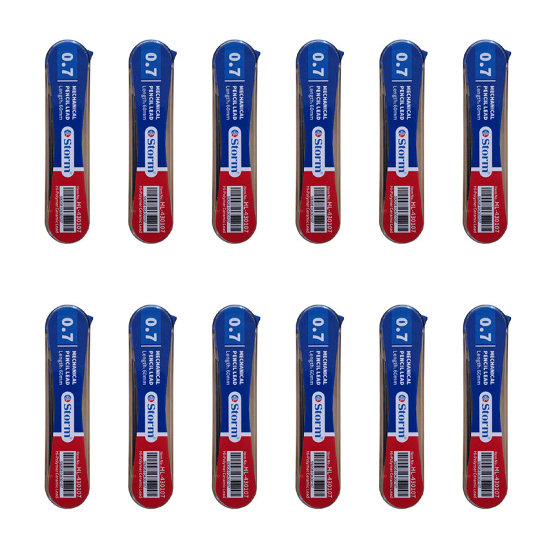 نوک مداد نوکی 0.7 میلی متری استورم مدل HL-430107 بسته 12 عددی