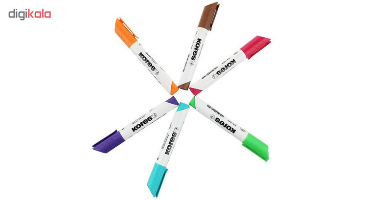 ماژیک وایت برد 6 رنگ کورس مدل K-Marker XW2