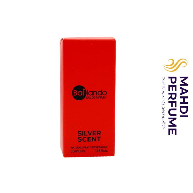 عطر جیبی مردانه بایلندو مدل سیلور سنت Silver Sente حجم 35 میلی لیتر