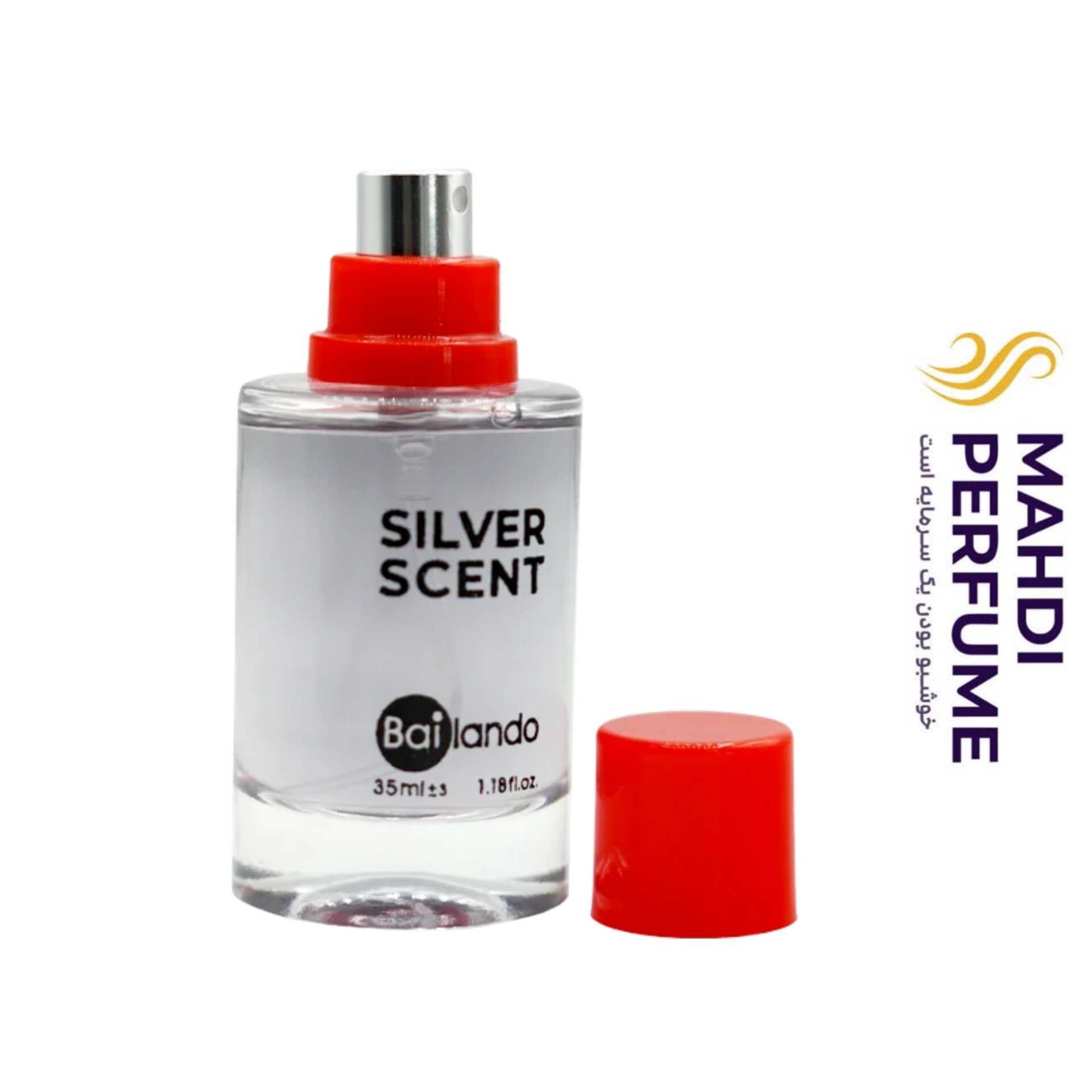 عطر جیبی مردانه بایلندو مدل سیلور سنت Silver Sente حجم 35 میلی لیتر