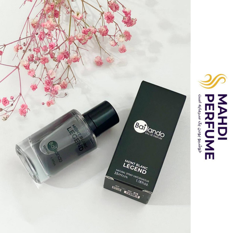 عطر جیبی مردانه بایلندو مدل مونت بلنک لجند MONT BLANC LEGEND حجم 35 میلی لیتر