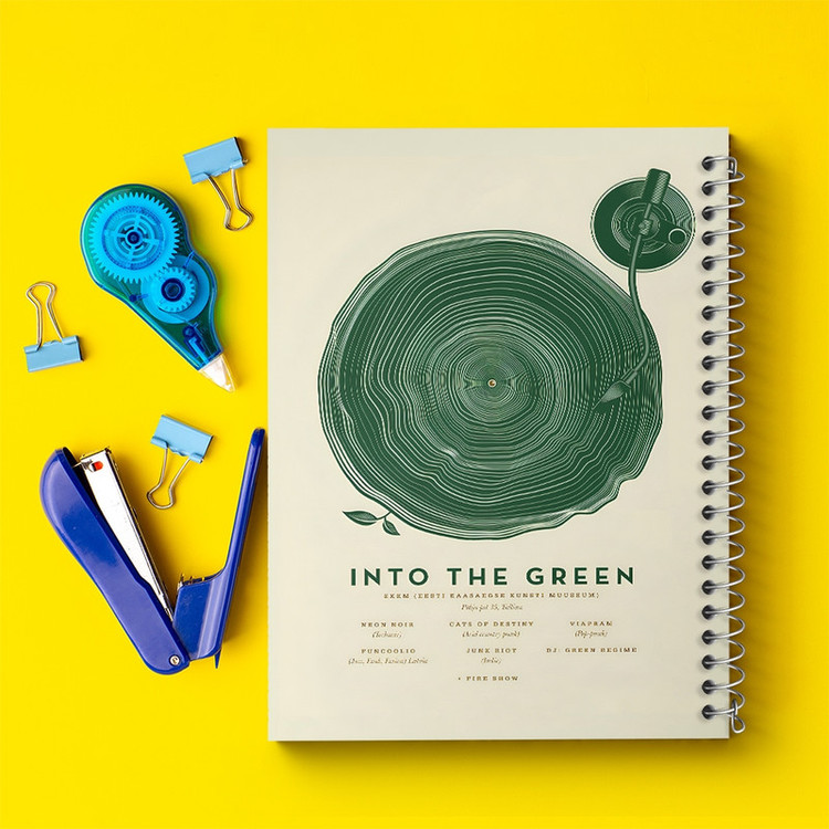 دفتر ژورنال نویسی 50 برگ خندالو مدل نقطه ای طرح بازگشت به سبز (Into The Green) کد F14166