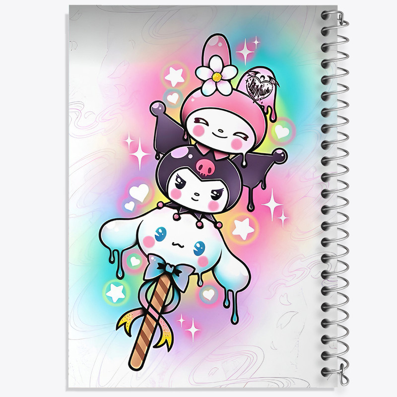 دفتر نقاشی 50 برگ خندالو طرح کرومی (Kuromi) کد N4513
