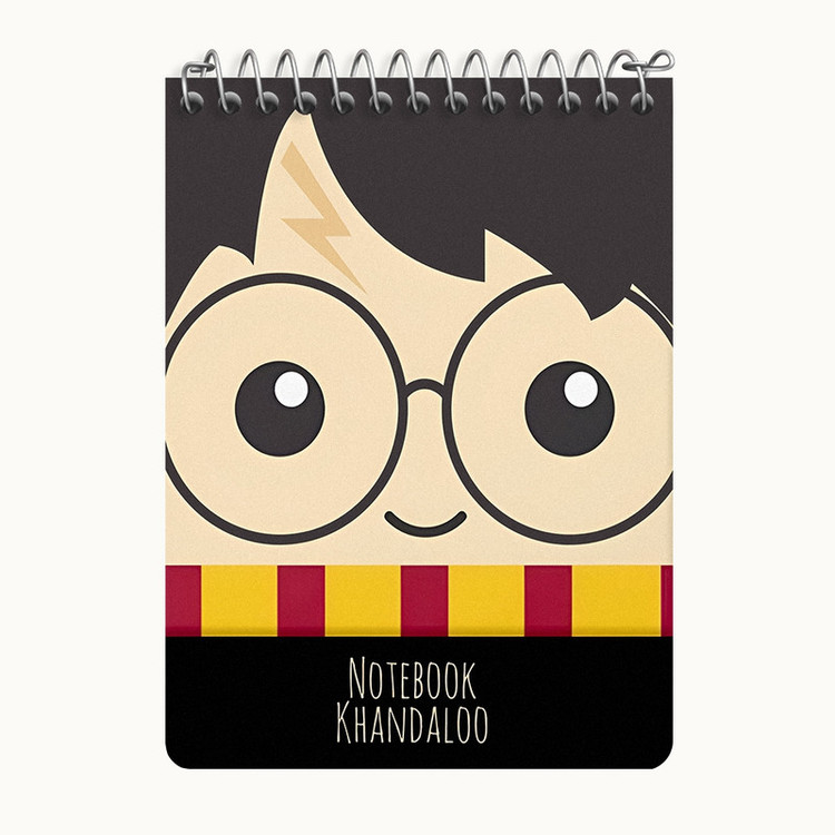 دفتر یادداشت 50 برگ خندالو طرح هری پاتر (Harry Potter) کد N7213