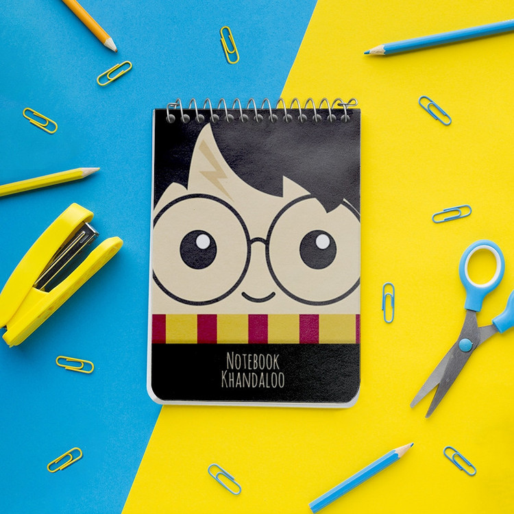 دفتر یادداشت 50 برگ خندالو طرح هری پاتر (Harry Potter) کد N7213