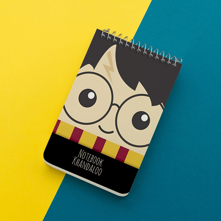دفتر یادداشت 50 برگ خندالو طرح هری پاتر (Harry Potter) کد N7213