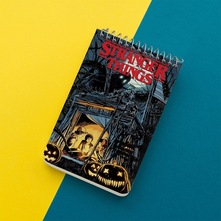 دفتر یادداشت 50 برگ خندالو طرح استرنجر تینگز (Stranger Things) کد F10167
