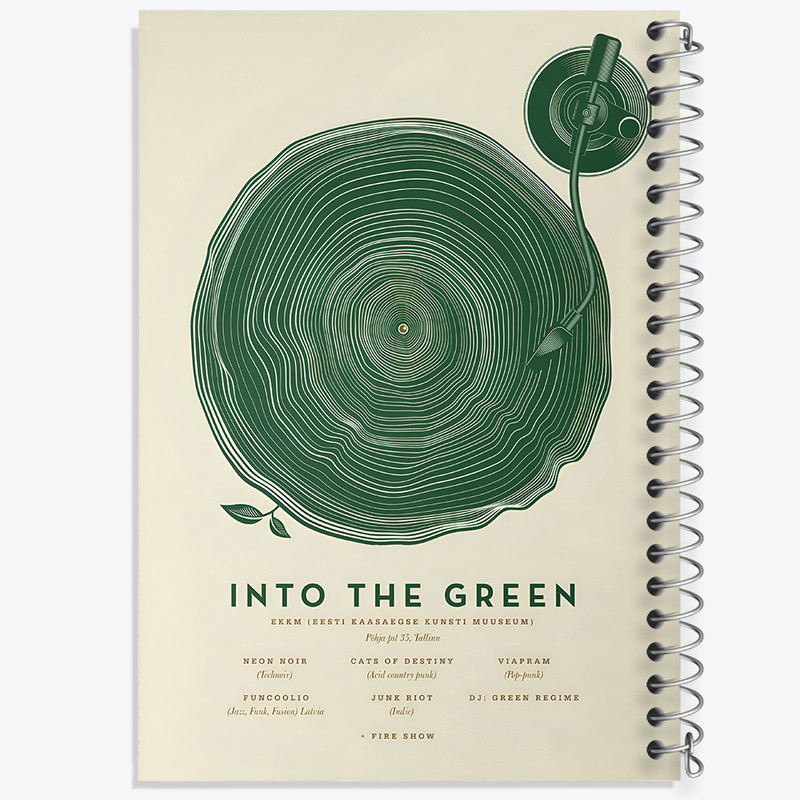 دفتر مشق 100 برگ خندالو طرح بازگشت به سبز (Into The Green) کد F14166