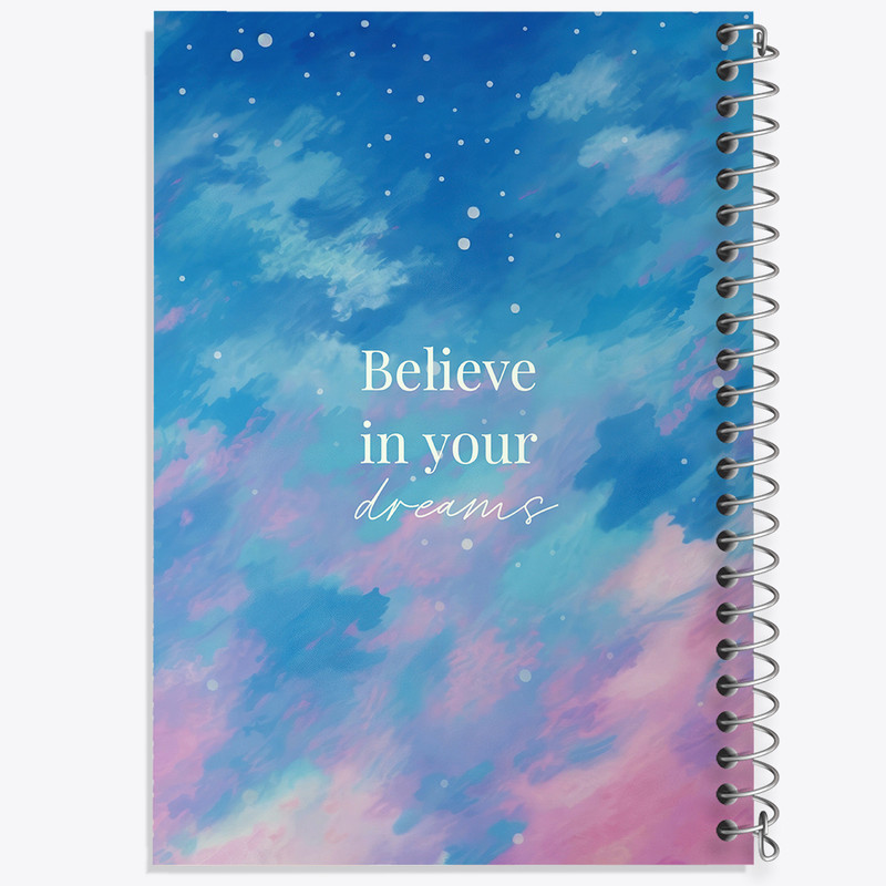 دفتر ژورنال نویسی 50 برگ خندالو مدل نقطه ای طرح Believe In Your Dreams کد N2327