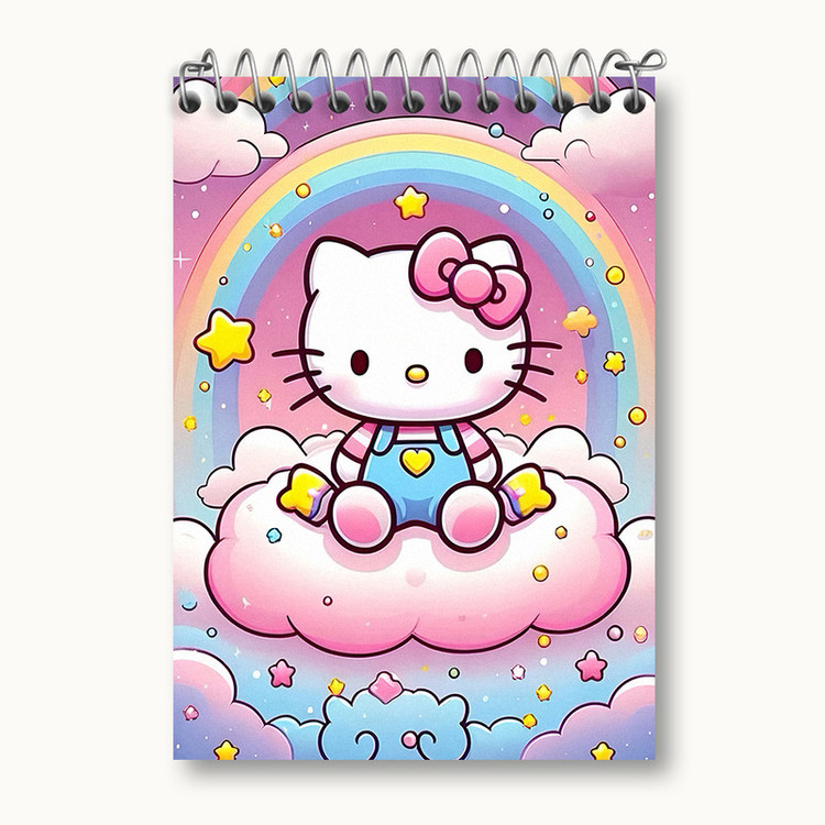 دفتر یادداشت 50 برگ خندالو طرح هلو کیتی (Hello Kitty) کد N4000