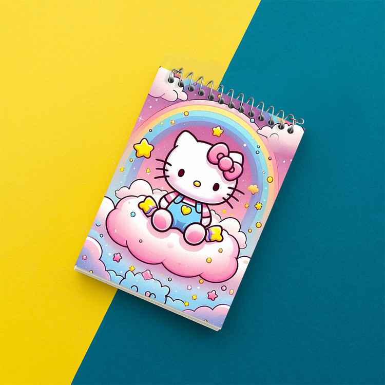 دفتر یادداشت 50 برگ خندالو طرح هلو کیتی (Hello Kitty) کد N4000