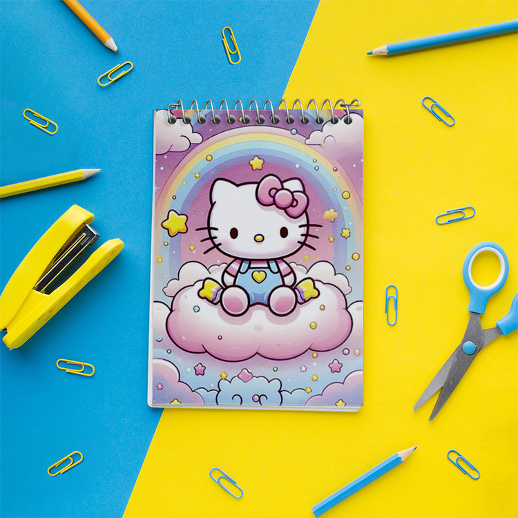 دفتر یادداشت 50 برگ خندالو طرح هلو کیتی (Hello Kitty) کد N4000