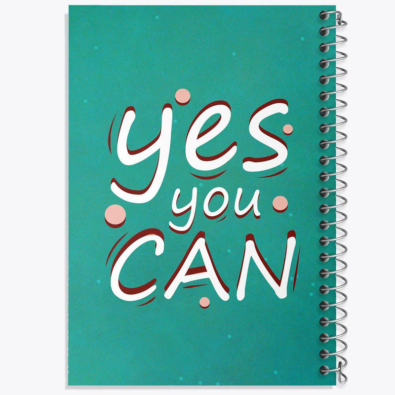 دفتر بولت ژورنال 50 برگ خندالو طرح Yes You Can کد 10046