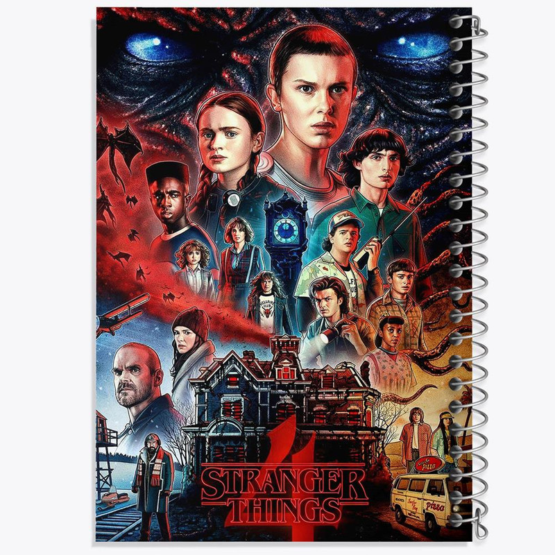 دفتر مشق 100 برگ خندالو طرح سریال استرنجر تینگز Stranger Things کد 19302