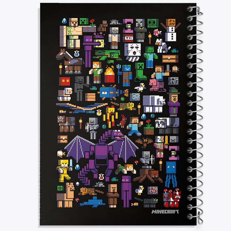 دفتر شطرنجی 50 برگ خندالو طرح بازی ماینکرافت (Minecraft) کد N9122
