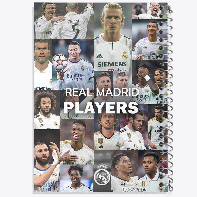 دفتر مشق 100 برگ خندالو طرح بازیکن های رئال مادرید (Real Madrid) کد N9172