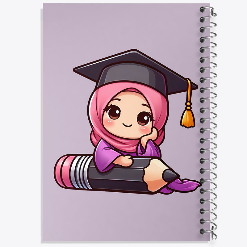 دفتر نقاشی 50 برگ خندالو طرح دخترانه با حجاب کد F3774