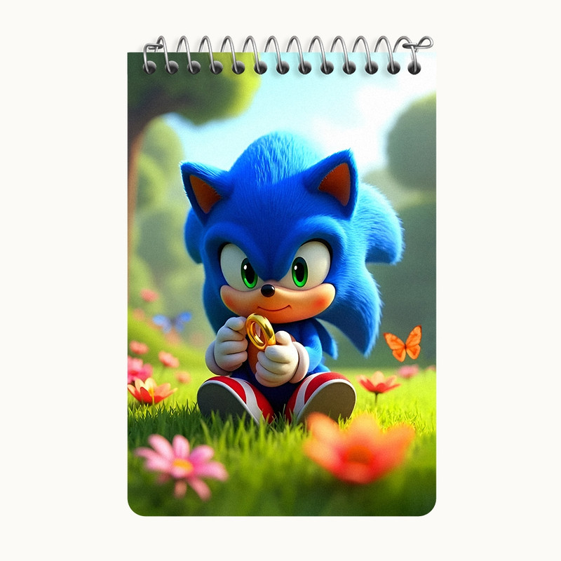 دفتر یادداشت 50 برگ خندالو طرح سونیک (Sonic) کد F12648