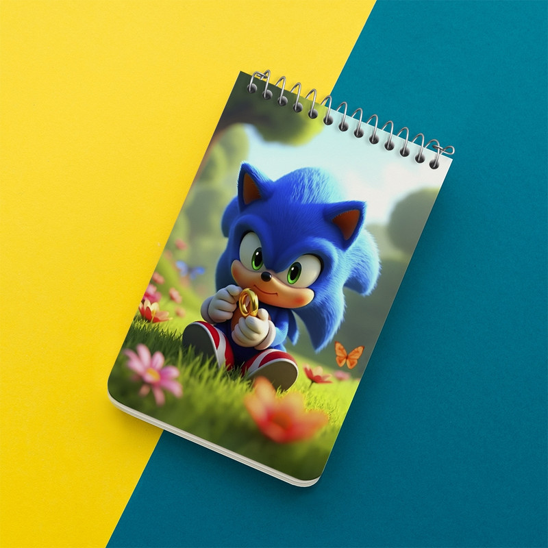 دفتر یادداشت 50 برگ خندالو طرح سونیک (Sonic) کد F12648