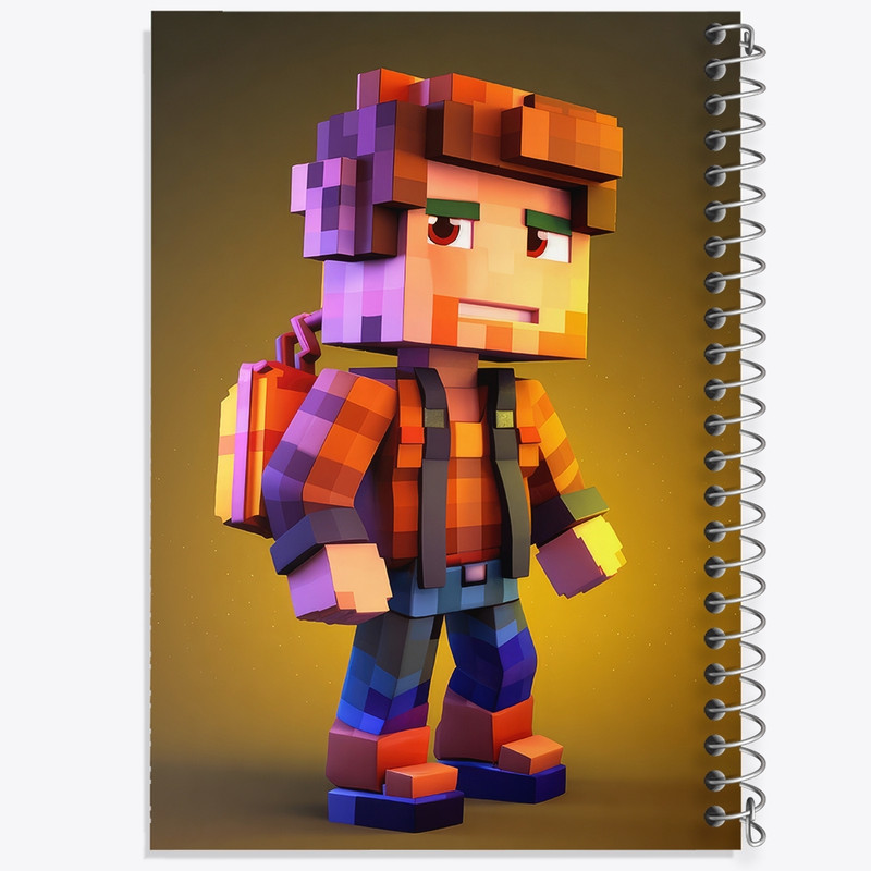 دفتر نقاشی 50 برگ خندالو طرح ماینکرافت (Minecraft) کد F2057