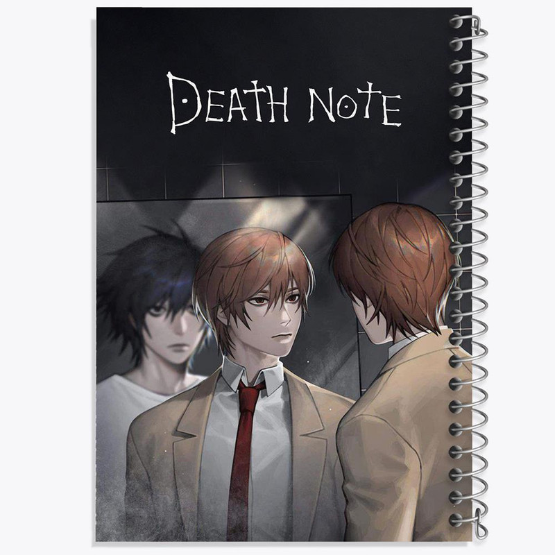 دفتر شطرنجی 50 برگ خندالو طرح لایت انیمه دفترچه مرگ Death Note کد 15770