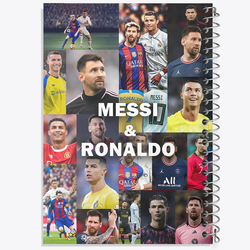 دفتر نقاشی 50 برگ خندالو طرح مسی و رونالدو (Messi and Ronaldo) کد N9177