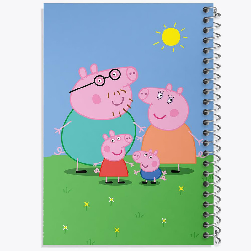 دفتر مشق 50 برگ خندالو مدل خانواده پپا پیگ انیمیشن پپا پیگ Peppa pig کد 22070