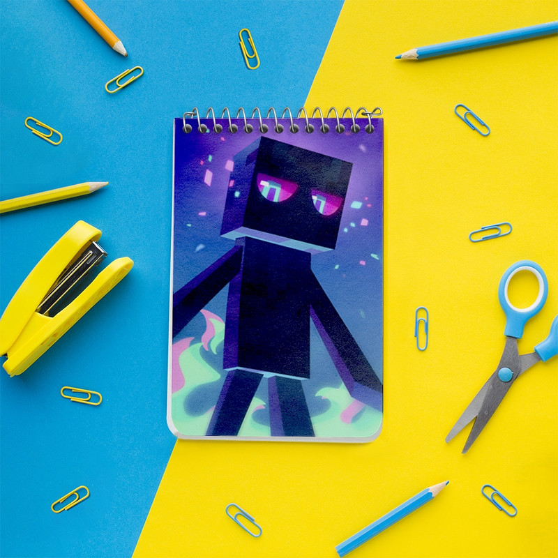دفتر یادداشت 50 برگ خندالو طرح ماینکرافت (Minecraft) کد F5202