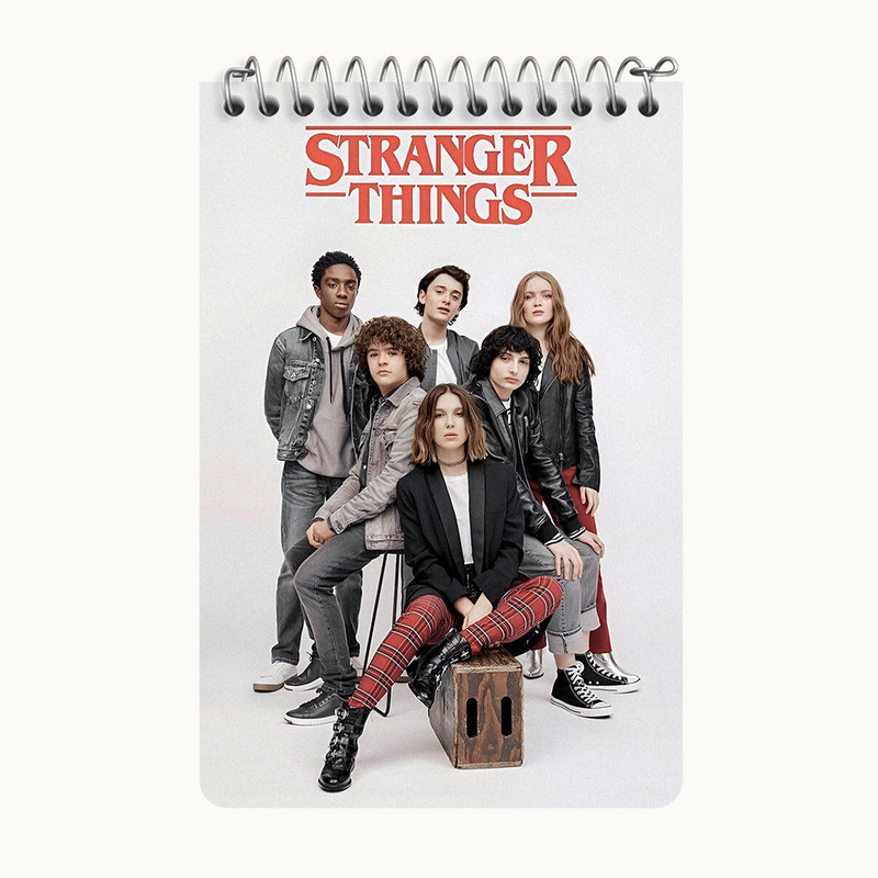 دفتر یادداشت 50 برگ خندالو طرح استرنجر تینگز (Stranger Things) کد F10169